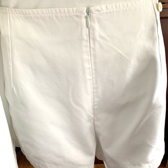 Lacoste 100% white cotton official tennis scort mini short skirt Eur 44 US Large - Picture 9 of 14